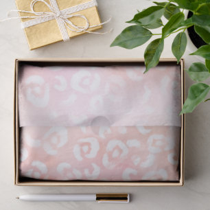 Girly Blush Pink Leopard Animal Birthday Tissue Paper