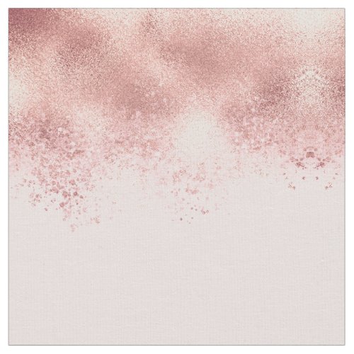 Girly Blush Pink Rose Gold Sprayed Confetti Ombre Fabric
