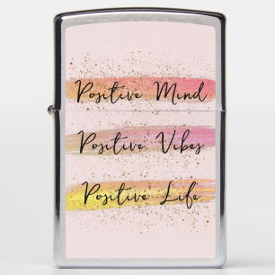 Girly Blush Pink Script Motivational Quote Zippo Lighter