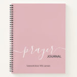 Girly Blush Pink Script Prayer Journal Diary at Zazzle
