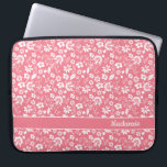 Girly Blush Pink Tropical Flowers Monogram Laptop Sleeve<br><div class="desc">Girly Blush Pink Tropical Flowers Monogram Laptop Sleeve. Easy to customize with text,  fonts,  and colors. Created by Zazzle pro designer BK Thompson exclusively for Cedar and String; please contact us if you need assistance with the design.</div>