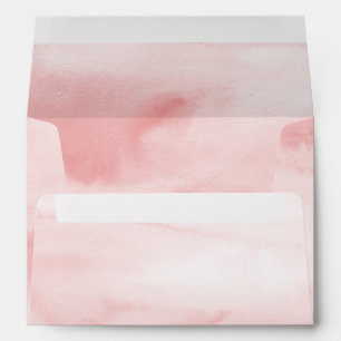 Girly Blush Pink Watercolor Envelope