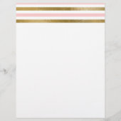 Girly Blush Pink, White and Gold Foil Pattern (Front)