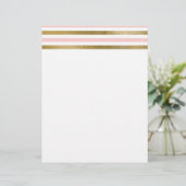 Girly Blush Pink, White and Gold Foil Pattern (Standing Front)