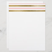 Girly Blush Pink, White and Gold Foil Pattern (Front/Back)