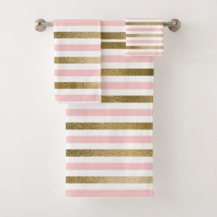 Blush Pink And Gold Bathroom Accessories Zazzle