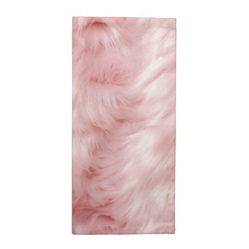 Girly Blush Soft Pink Faux Fur Cloth Napkin