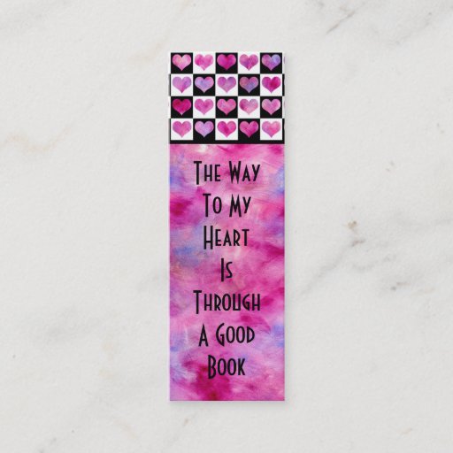 Customizable Girly Bookmark Business Cards