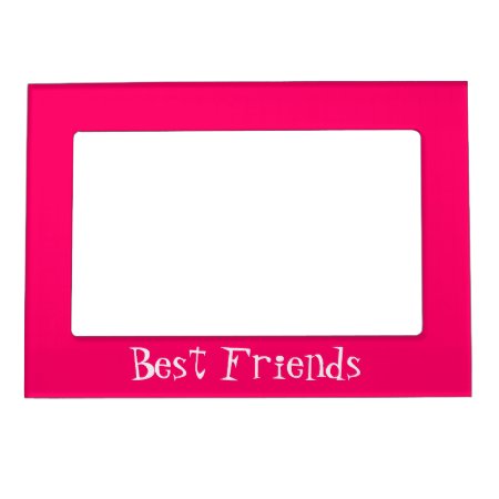Girly Bright Pink Best Friends Magnetic Frame