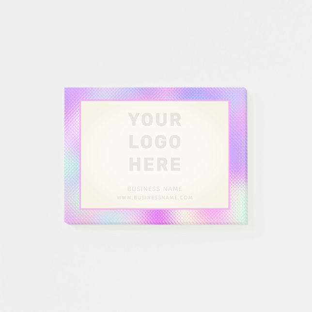 Girly Business Logo Here Branded Post-it Notes (Front)