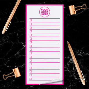 Girly Business Logo Hot Pink To Do List Magnetic Notepad