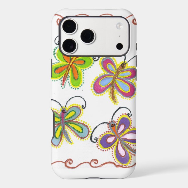 Girly Butterfly Case-Mate iPhone Case (Back)