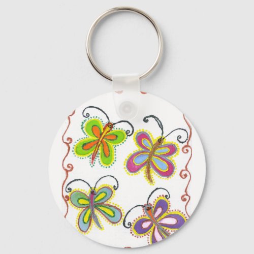 Girly Butterfly Keychain