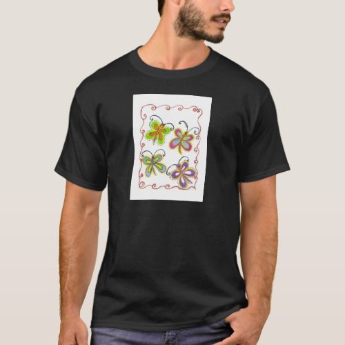 Girly Butterfly T_Shirt