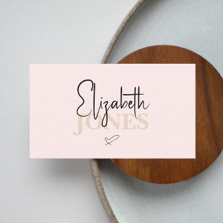 Girly Calligraphy Elegant Pink