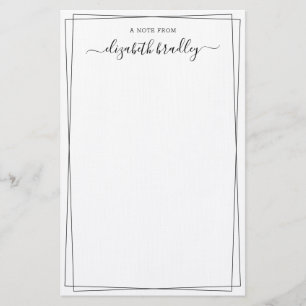 Girly Calligraphy Signature Script a Note From Stationery