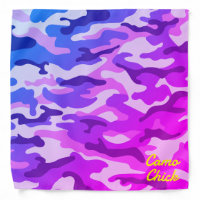 Girly Camouflage Pinks/Blues Monogram in Yellow |