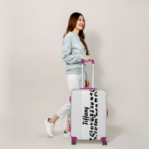 Girly Cheetah Print Luggage