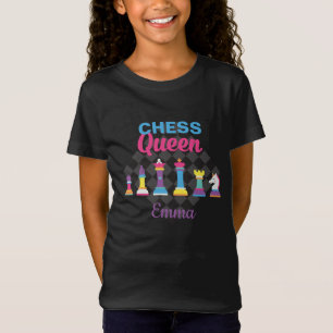 Girly Chess Queen Colorful Personalized T-Shirt