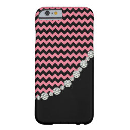 Girly Chevron Pink &amp; Black Diamond iPhone 6 Case