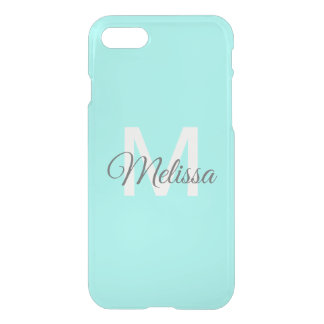 girly chic beach abstract turquoise aqua blue iPhone SE/8/7 case