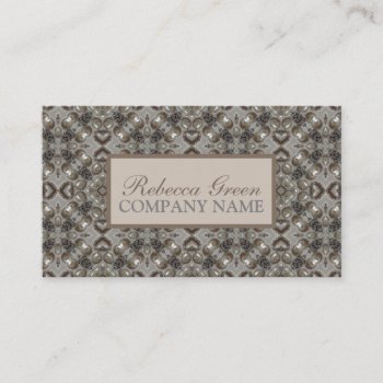 Girly Chic Crystal Jewelry Pearl Rhinestone Business Card by businesscardsdepot at Zazzle