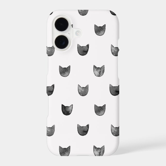 Girly Chic Cute Cat Pattern Iphone Case (Back)