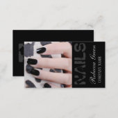 girly chic elegant manicure nails nail salon business card (Front/Back)