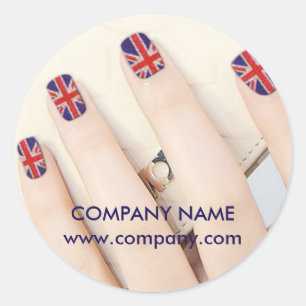girly chic elegant manicure nails nail salon classic round sticker