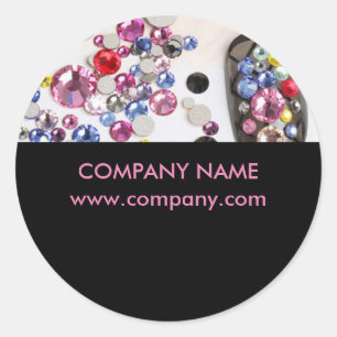 girly chic elegant manicure nails nail salon classic round sticker