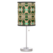 girly chic fashion art deco gold emerald green  table lamp (Left)