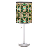 girly chic fashion art deco gold emerald green table lamp (Right)