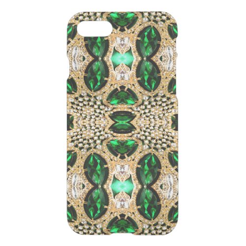 girly chic fashion art deco gold emerald green  iPhone SE87 case