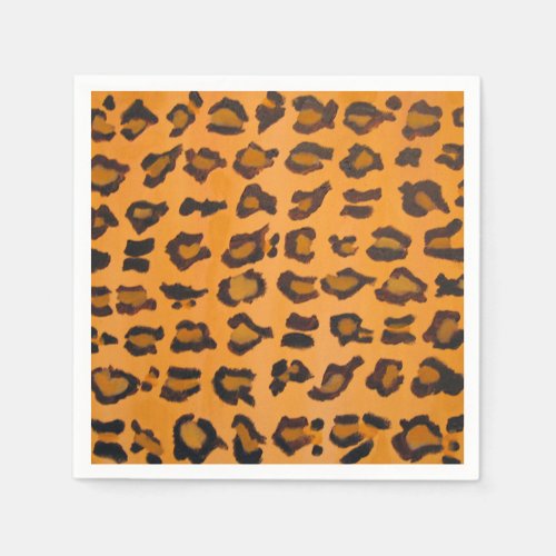 Girly Chic Leopard Print Cocktail Paper Napkins