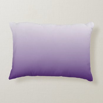 Girly Chic Minimalist Ombre Lilac Lavender Purple Decorative Pillow by cranberrysky at Zazzle