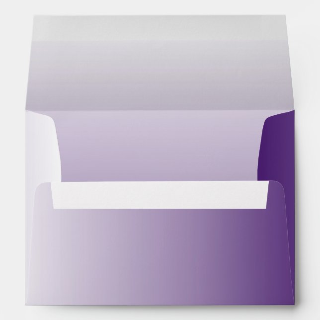 Girly Chic minimalist ombre lilac lavender purple Envelope (Back (Bottom))