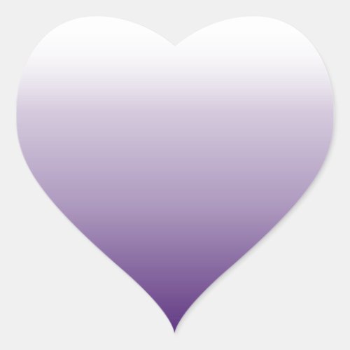Girly Chic minimalist ombre lilac lavender purple Heart Sticker