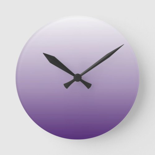 Girly Chic minimalist ombre lilac lavender purple Round Clock
