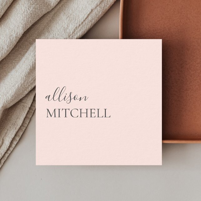 Girly Chic Professional Square Business Card (Creator Uploaded)