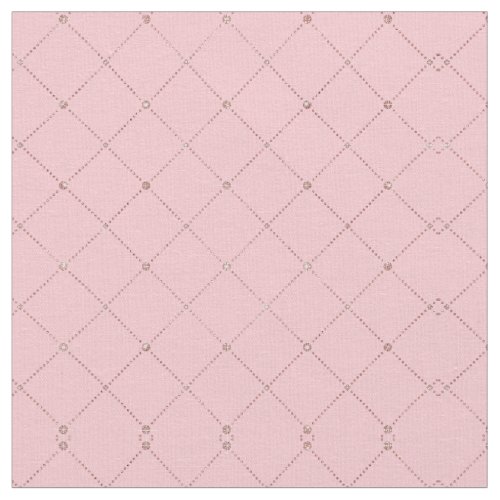 Girly Chic Simple Rose Gold Pink Diamond Geometric Fabric