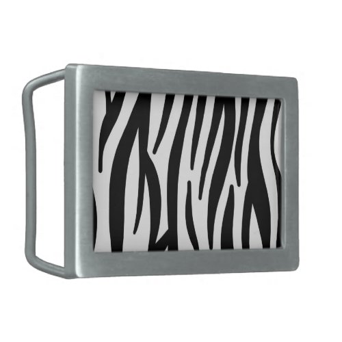 girly chic stylish black white zebra print belt buckle