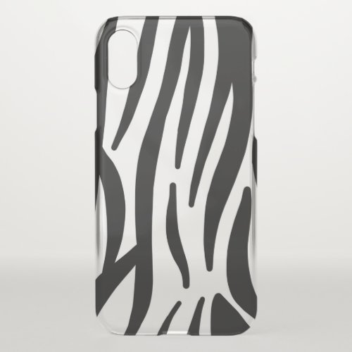 girly chic stylish black white zebra print iPhone XS case