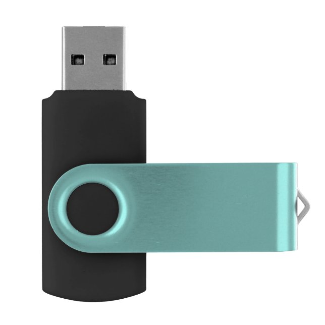 Girly chic turquoise aqua Robins Egg Blue Flash Drive (Opened)