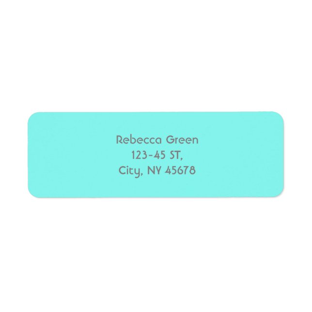 Girly chic turquoise aqua Robins Egg Blue Label (Front)