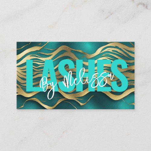 Girly Chic Typography Beauty Makeup Artist Lashes  Business Card