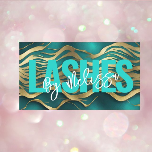 Girly Chic Typography Beauty Makeup Artist Lashes  Business Card (Girly Chic Typography Beauty Makeup Artist Lashes Business Card)