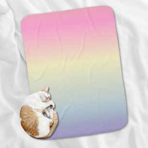 girly chic unicorn pink purple pastel rainbow baby blanket