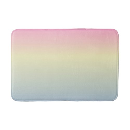 girly chic unicorn pink purple  pastel rainbow bath mat