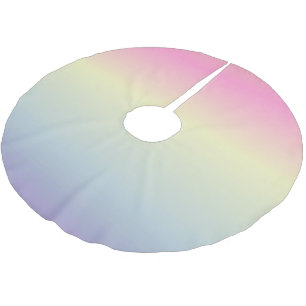 girly chic unicorn pink purple pastel rainbow brushed polyester tree skirt