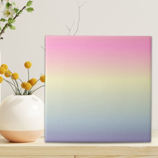 girly chic unicorn pink purple  pastel rainbow ceramic tile (girly chic unicorn pink purple pastel rainbow ceramic tile)